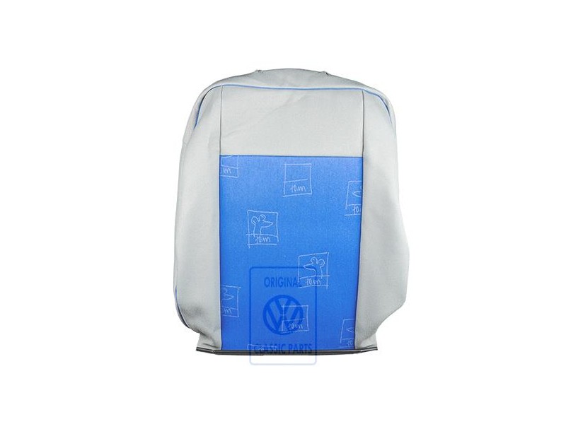 Genuine VW Backrest Cover Fabric Flannel Grey/Blue - 7D0881805BFPAH