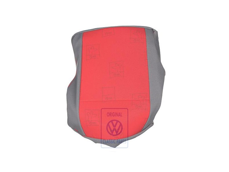 Genuine VW Seat Covering Fabric Flannel Grey/Red - 7D0883405AAPAN