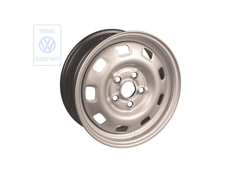 Genuine VW Steel Rim Chrome Colored - 701601027B 091
