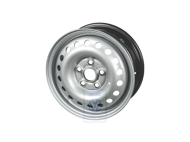 Genuine VW Steel Rim Chrome Colored - 7D0601027A 091