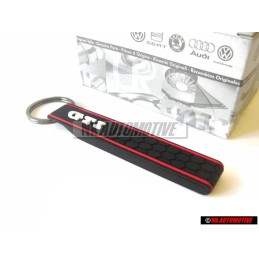 Genuine VW GTI Honeycomb Silicone Red KeyTag/Keychain/Keyring - 1KM087013 6J1