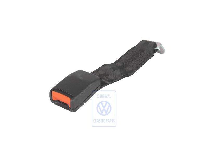 Genuine VW Belt Latch With Belt Strap Satin Black - 701857878A 01C