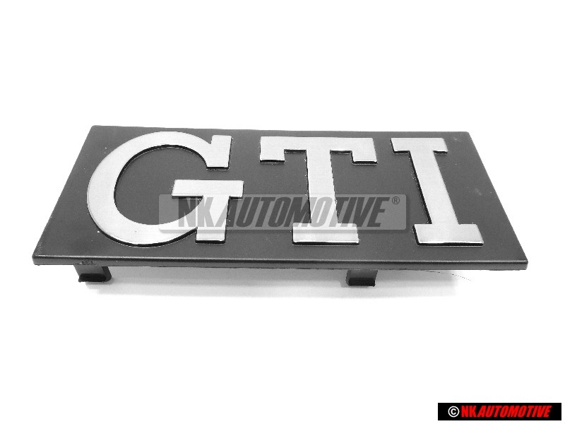 Genuine VW GTI Front Grill Badge Black Brushed Silver - 171853679 EG8