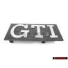 Genuine VW GTI Front Grill Badge Black Brushed Silver - 171853679 EG8