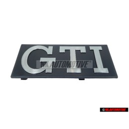 Genuine VW GTI Front Grill Badge Black Brushed Silver - 171853679 EG8