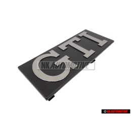 Genuine VW GTI Front Grill Badge Black Brushed Silver - 171853679 EG8