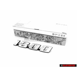 Genuine VW 1300 Rear Boot Badge Emblem Brushed Silver - 113853687