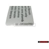 Genuine VW Decal Sticker Unleaded fuel only 91 RON/ROZ - 1H0010092