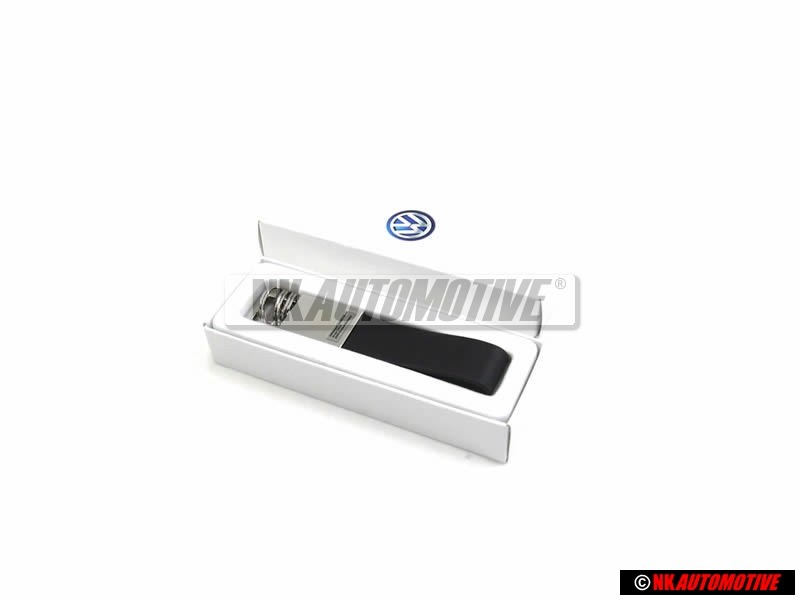 Genuine VW 2014 Metal Leather Keychain Keyring Keytag - 000087011E