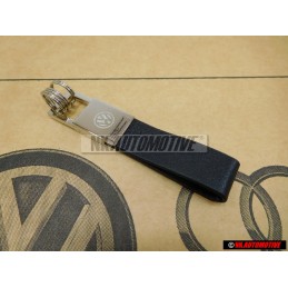 Genuine VW 2014 Metal Leather Keychain Keyring Keytag - 000087011E