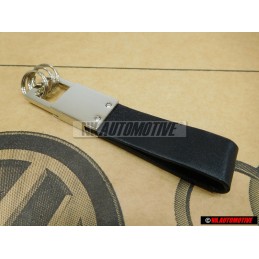Genuine VW 2014 Metal Leather Keychain Keyring Keytag - 000087011E