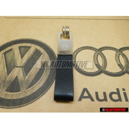 Genuine VW 2014 Metal Leather Keychain Keyring Keytag - 000087011E