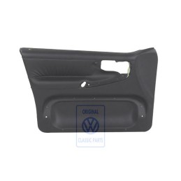 Genuine VW Door Panel Trim Leather Black/Black - 6N4867011AAEGX