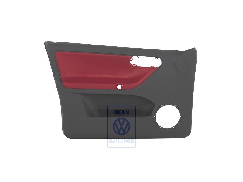 Genuine VW Door Panel Trim Cloth Flash Red/Off-Black - 6N4867011CNHLX