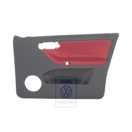 Genuine VW Door Panel Trim Cloth Flash Red/Off-Black - 6N4867012CNHLX