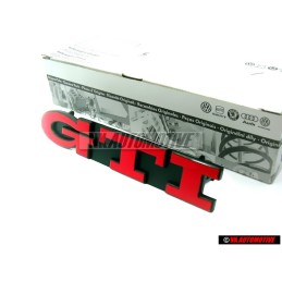 Genuine VW GTI Front Grill Badge Emblem Red - 1H6853679E QN5