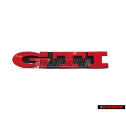 Genuine VW GTI Front Grill Badge Emblem Red - 1H6853679E QN5