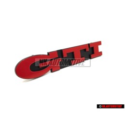 Genuine VW GTI Front Grill Badge Emblem Red - 1H6853679E QN5