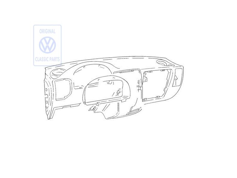 Genuine VW Dashboard Mistral Grey - 6N1857003E EN9