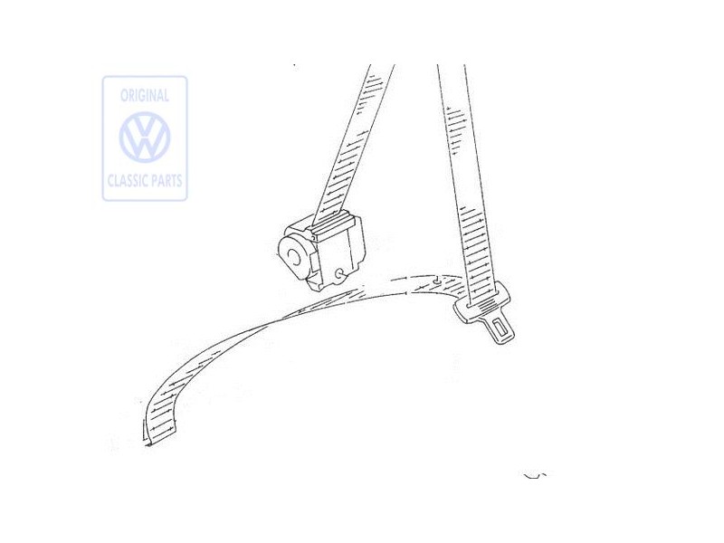 Genuine VW Three-Point Safety Belt - 535857705B