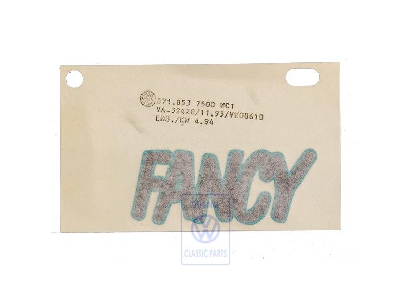 Genuine VW Film Lettering Dark-Grey Metallic/Turquoise - 871853750D WC1