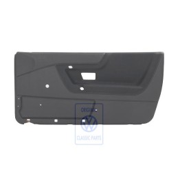 Genuine VW Door Panel Trim (Cloth) Black/Petrol Blue - 535867012 VV2