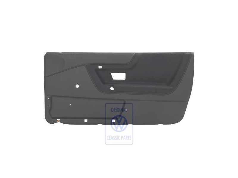 Genuine VW Door Panel Trim (Cloth) Black/Petrol Blue - 535867012 VV2