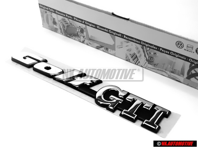 Genuine VW GOLF GTI Rear Boot Badge Emblem Chrome - 1H6853687ADZ10