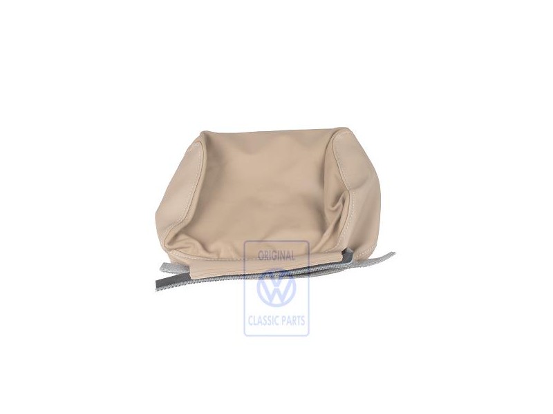 Genuine VW Head Restraint Cover (Leather) Light Beige - 535881921E Q08