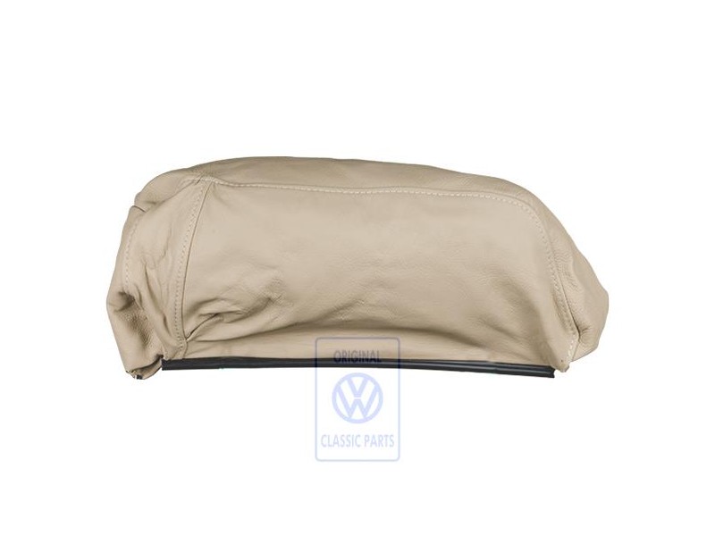 Genuine VW Arm-Rest Cover (Leather) Light Beige - 535885851A Q08