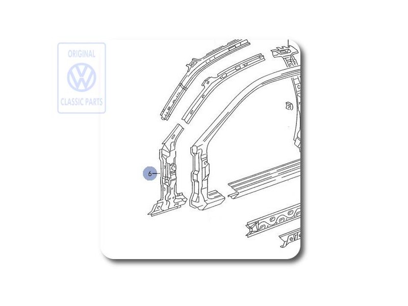 Genuine VW Reinforcement For A-Pillar - 535809621C