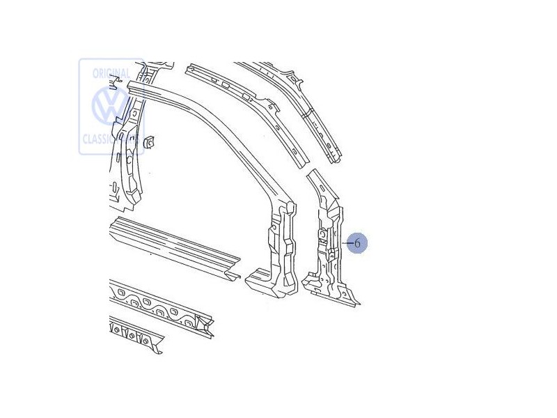 Genuine VW Reinforcement For A-Pillar - 535809622C