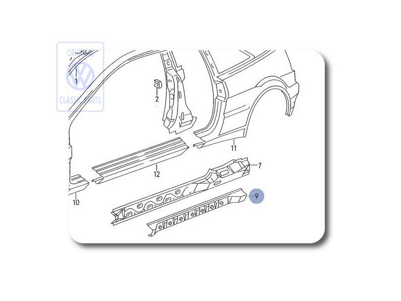 Genuine VW Additional Reinforcement - 535809705