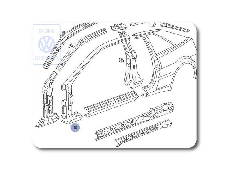Genuine VW Sectional Part - A-Pillar - 535809839A