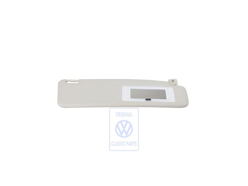 Genuine VW Sun Visor With Illuminated Mirror Pastel Grey - 535857552 6FD