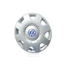 Genuine VW Hub Cap Bright Silver/Blue/White - 1C0601147D HRN