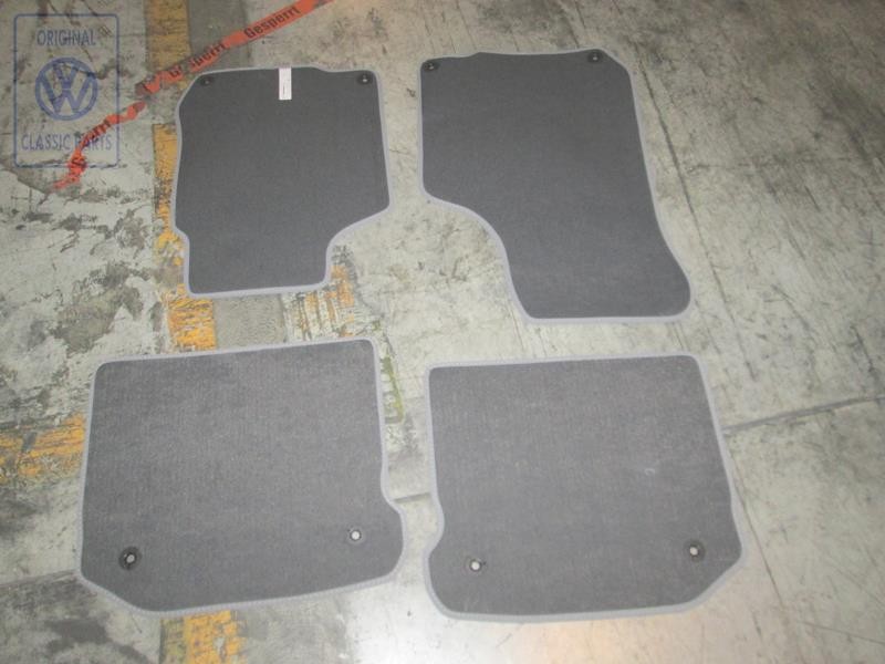 Genuine VW 1 Set Foot Mats Flannel Grey - 1J2863011G HZG