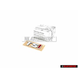 Genuine VW Rear Boot Badge Emblem TSI Chrome Red - 3AA853675 GQF