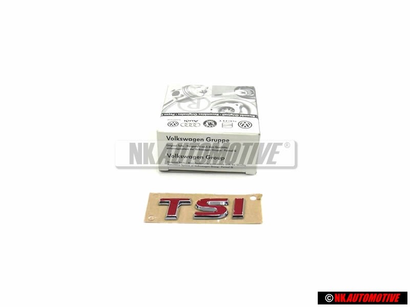 Genuine VW TSI Rear Boot Badge Emblem Red - 3AA853675C GQF