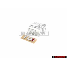 Genuine VW Rear Boot Badge Emblem TDI Chrome Red - 3AA853675H GQF