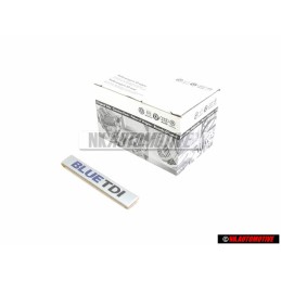 Genuine VW BLUE TDI Rear Boot Badge Emblem Blue Chrome - 3C0853675BQWWS