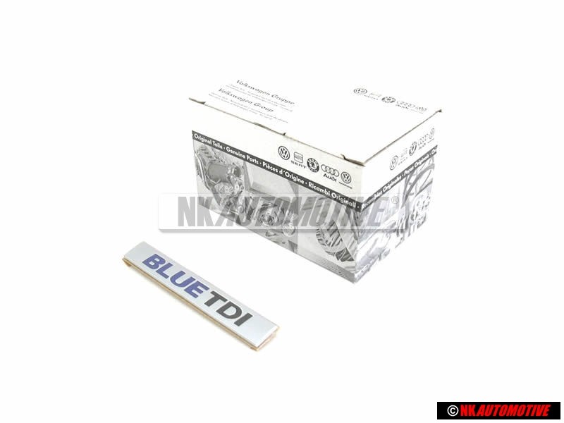 Genuine VW BLUE TDI Rear Boot Badge Emblem Blue Chrome - 3C0853675BQWWS