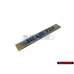 Genuine VW BLUE TDI Rear Boot Badge Emblem Blue Chrome - 3C0853675BQWWS