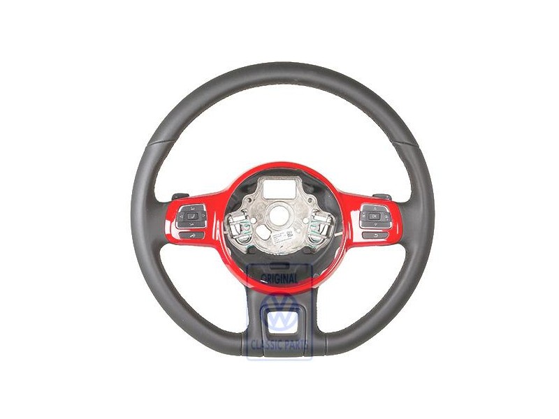 Genuine VW Steering Wheel Tornado Red - 5C0419091ANY3D
