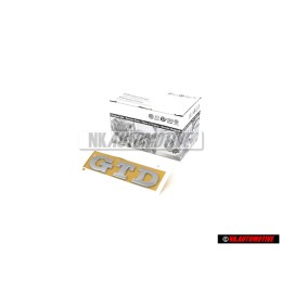 Genuine VW GTD Rear Boot Badge Emblem Chrome - 5G0853675R 2ZZ