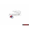Genuine Audi RS2 Steering Wheel Badge Emblem Chrome Red Blue - 8A0419685C