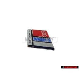 Genuine Audi RS2 Steering Wheel Badge Emblem Chrome Red Blue - 8A0419685C