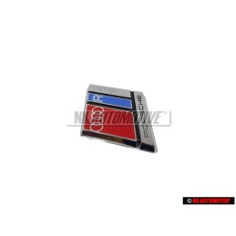 Genuine Audi RS2 Steering Wheel Badge Emblem Chrome Red Blue - 8A0419685C