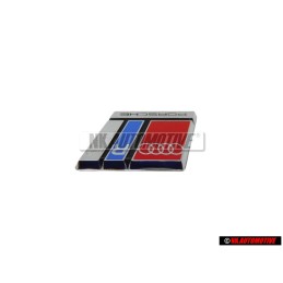 Genuine Audi RS2 Steering Wheel Badge Emblem Chrome Red Blue - 8A0419685C