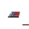 Genuine Audi RS2 Steering Wheel Badge Emblem Chrome Red Blue - 8A0419685C